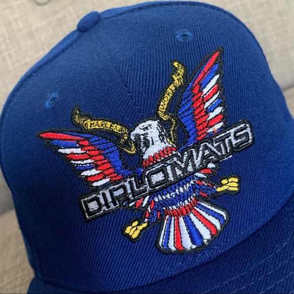 ¥*a様 DIPLOMATS キャップ 7 1/2 USED Diplomats Dipset NEW ERA CAP HAT SIZE 7 1/2 PURPLE